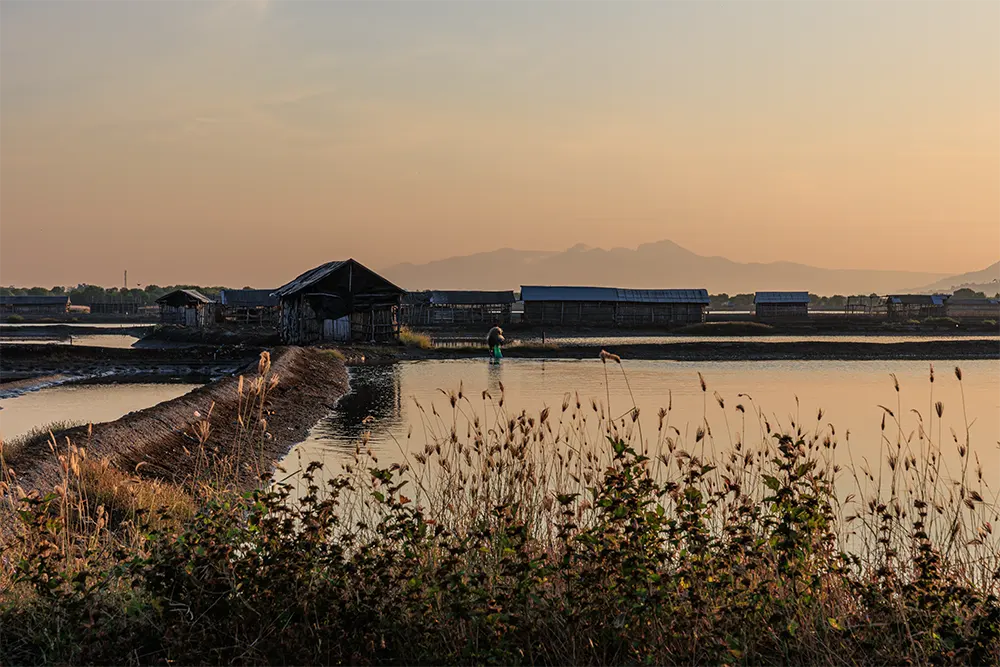 Basin in gebruik als viskwekerij